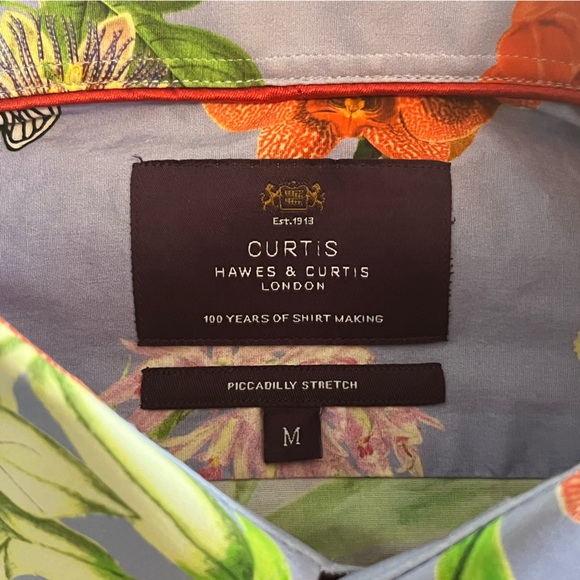 Hawes & Curtis London Men’s Dress Shirt Piccadilly Stretch Size Medium - Picture 11 of 13